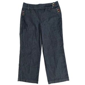 10 Larry Levine Wide Leg Trousers Jeans Stretch